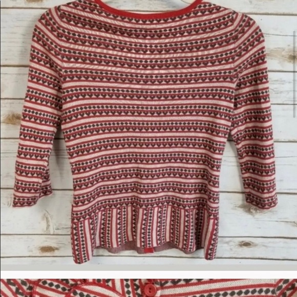 Anthropologie MOTH Heart Flower Sweater Cardigan - Picture 2 of 2